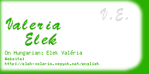 valeria elek business card