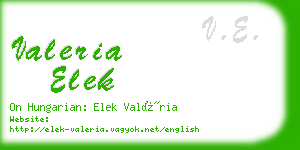 valeria elek business card